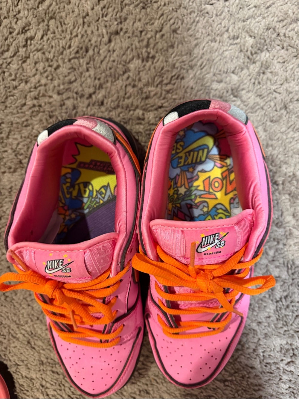 Nike SB Dunk Low Pro QS Powerpuff Girls Blossom Pink Orange Women’s Size 7 - Picture 2 of 7